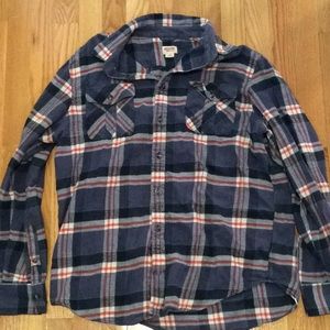 Mossimo navy plaid shirt